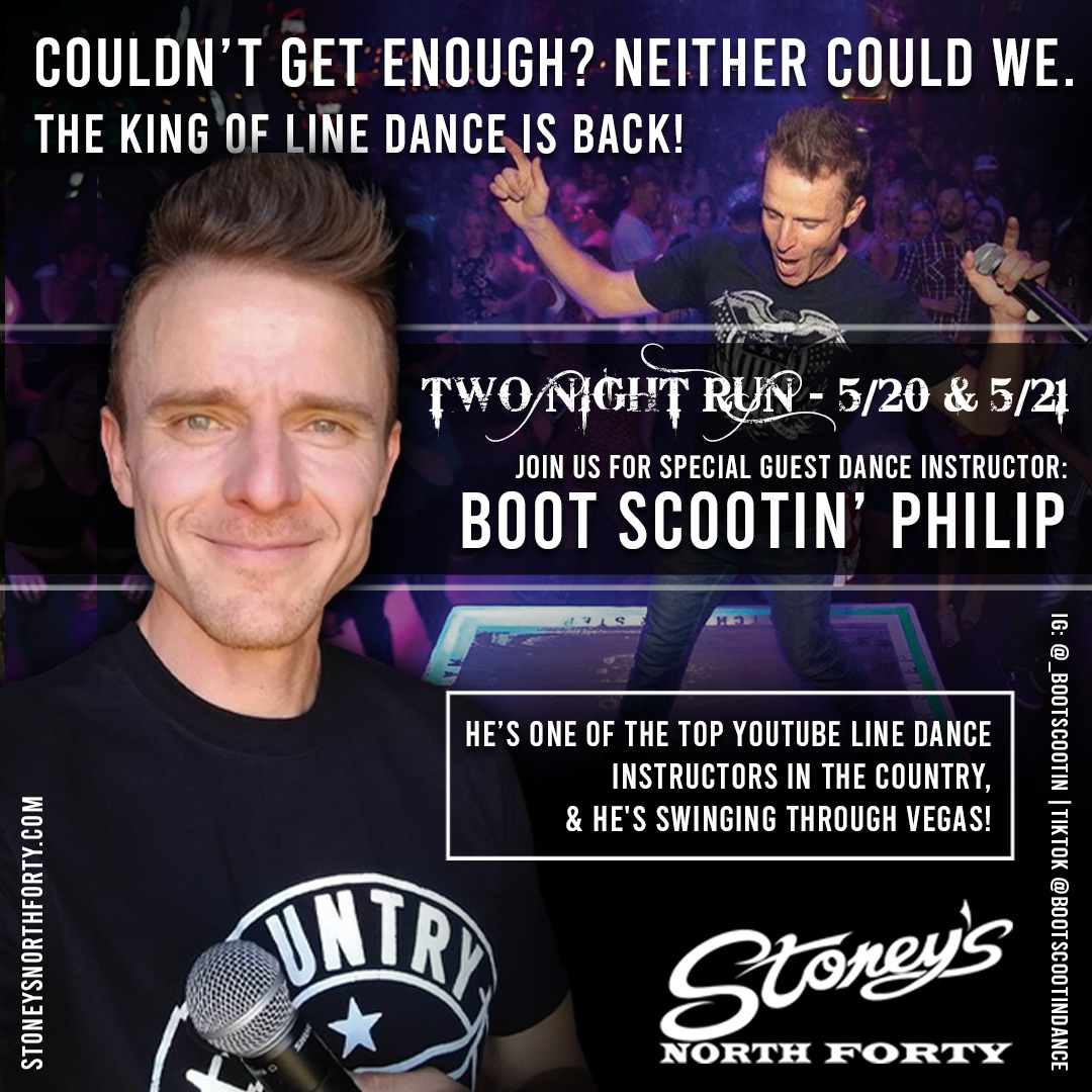 Boot Scootin’ Philip Returns for a Two-Night Run at Stoney’s North Forty!