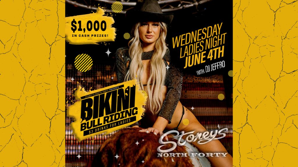 June Bikini Bull Riding